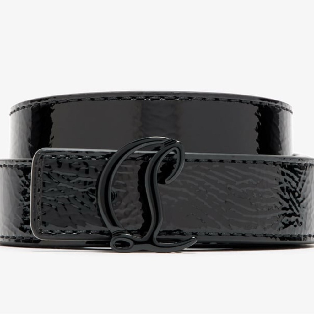 Christian Louboutin Glossy Black Belt